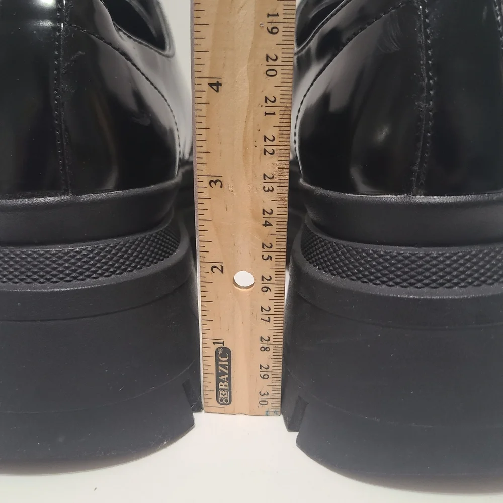 Steve Madden Zip Men's Black Chunky Sole Shoes Size‎ 9